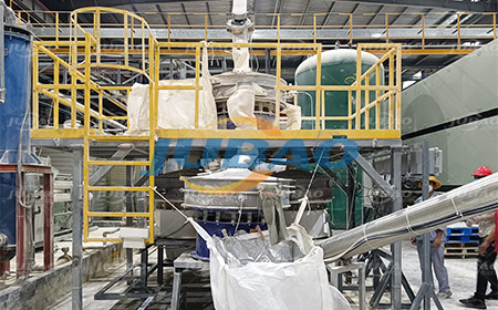 湖北某新能源有限公司振動(dòng)篩分客戶現(xiàn)場